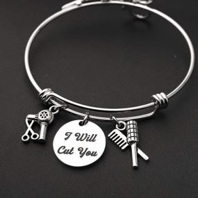 img 2 attached to Stylish Hairdresser Bracelet With Scissor And Comb Charm Perfect For Graduation Gift