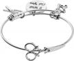 stylish hairdresser bracelet with scissor and comb charm perfect for graduation gift logo