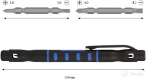 img 2 attached to 🔧 Portable Kingsdun Pocket Pen Screwdriver Set with Phillips and Flathead Screwdrivers, Ideal for Various Works and Repairs