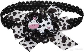 img 4 attached to Girls Daisy Holstein Stretch Headband