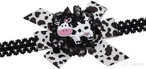 img 3 attached to Girls Daisy Holstein Stretch Headband