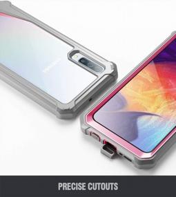 img 1 attached to Гибридный противоударный чехол-бампер для корпуса Samsung Galaxy A50 / A50S со встроенной защитой экрана - серия Poetic Guardian в стильном розовом / прозрачном цвете