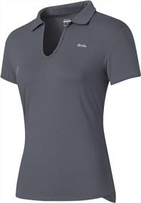 img 4 attached to Женские теннисные рубашки Willit Быстросохнущие рубашки-поло для гольфа Футболки для активных тренировок с коротким рукавом UPF 50+ Беговые топы