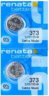 pair of 2 ⌚ renata watch batteries - #373 logo