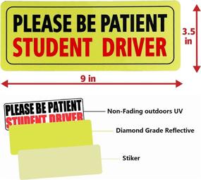 img 3 attached to JUSTTOP 3Pcs Student Driver Sticker For Car Exterior Accessories