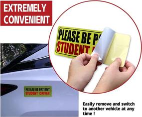 img 1 attached to JUSTTOP 3Pcs Student Driver Sticker For Car Exterior Accessories