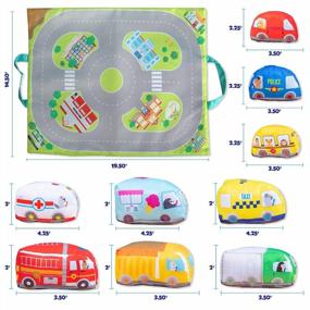 img 3 attached to Hapinest City Cars and Carry Playmat: Soft Toys for Babies 1 Year and Up