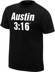 img 4 attached to WWE Authentic Wear Stone Cold Steve Austin 3:16 Retro T-Shirt Black