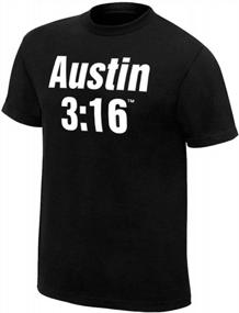 img 3 attached to WWE Authentic Wear Stone Cold Steve Austin 3:16 Retro T-Shirt Black