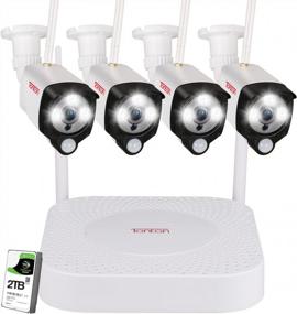 img 4 attached to Tonton Wireless Security Camera System With 2TB HDD And 4 Outdoor Bullet Cameras With PIR Sensor And Floodlight - 3MP, 2 Way Audio, Expandable And Plug And Play