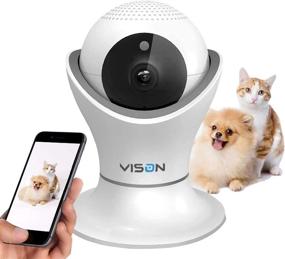 img 4 attached to 🐾 Enhanced Monitoring with HD 1080p Pet Camera: 360° View, Night Vision, Two Way Audio