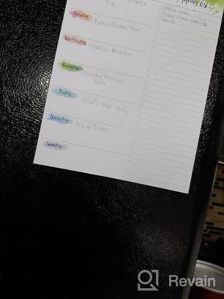 img 1 attached to 52-Week Magnetic Meal Planner Notepad With Grocery List - 7" X 9", Tear Off Shopping List, Refrigerator Door Hanging Food Organizer review by Tommy Russo