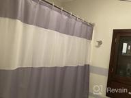img 1 attached to UFRIDAY Grey And White Fabric Shower Curtain 72 X 72 Inch With Window. review by Rob Jimenez