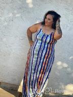 img 1 attached to Women'S Plus Size Summer Stripe Maxi Dress Sleeveless Floor Length Loose Fit With Pockets HannahZone review by Yolanda Baca