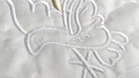 img 8 attached to White Christening Baptism Receiving Blanket For Newborns - Unisex Baby Shawl With Embroidered Cross - Ideal For Boys And Girls By Booulfi