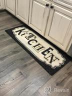 img 1 attached to Brandream Vintage Waterproof Kitchen Mat - Non Skid Laundry Room Runner With 3D Wood Appearance, 20X48 review by Michael Shim