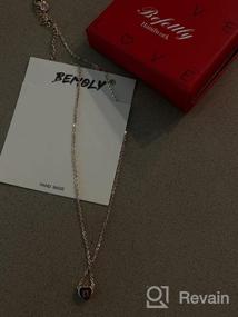 img 6 attached to 💖 Bemoly Initail Heart Necklace: 14K Gold Plated CZ Heart Chocker Chain, Minimalist Jewelry Gift for Women Girls