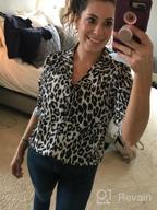 img 1 attached to Stylish Women'S Leopard Print Tunic Shirt With Long Sleeves And Button Down Neckline review by Richard Gallagher