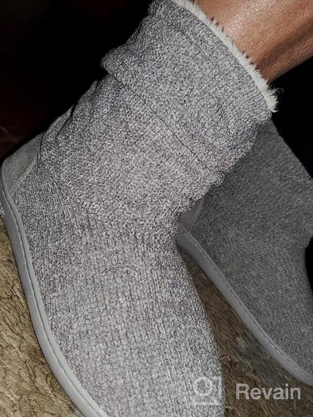 img 1 attached to Cozy And Cute: LongBay Women'S Chenille Knit Bootie Slippers With Plush Fleece And Memory Foam review by Rico Dantzler