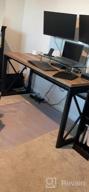 img 1 attached to BON AUGURE Industrial Home Office Desks, Rustic Wood Computer Desk, Farmhouse Sturdy Metal Writing Desk (60 Inch, Vintage Oak) review by Aleksandre Crane