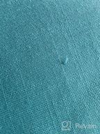 img 1 attached to Premium Solid Tablecloth: H.VERSAILTEX Linen Textured Rectangle 60X120 Inch - Wrinkle Free, Waterproof & Spill-Proof Cover For Dining Buffet Feature Extra Soft And Thick Fabric In Aqua review by Miranda Montoya