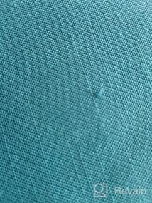 img 8 attached to Premium Solid Tablecloth: H.VERSAILTEX Linen Textured Rectangle 60X120 Inch - Wrinkle Free, Waterproof & Spill-Proof Cover For Dining Buffet Feature Extra Soft And Thick Fabric In Aqua