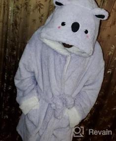 img 5 attached to Get Cozy With TIMSOPHIA'S Soft Animal Bathrobe - Hooded Plush Robes For Women, Perfect Koala-Themed Gift