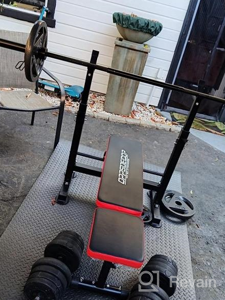 img 1 attached to Boost Your Fitness Routine: OppsDecor Adjustable Weight Bench With Barbell Rack For Home Gym Strength Training review by Joshua Donnis