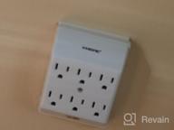 img 1 attached to Kasonic Multi Plug Outlet 4 PACK, Wall Mount Power Strip With 6 Outlet Tap; Grounded Wall Plug Extender, Easy-To-Install, UL Listed, For Home/School/Office, White review by Jon Dunn