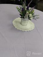 img 1 attached to Round Black Plastic Tablecloth Set Of 12 - Premium 84-Inch Table Covers review by Veronica Jackson