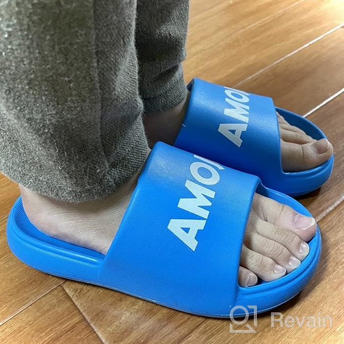 img 1 attached to 👦 Amoji Non Slip Boys' Sandal Zapatilla Slippers for Bathroom and Casual Wear review by Johnathan Rothstein