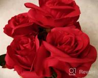 картинка 1 прикреплена к отзыву UKELER 2 букета белые розы цветы цвета слоновой кости искусственный шелк розы букет для украшения дома вечерние фестиваль свадебный декор от Doug Nelson