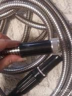 img 1 attached to STYDDI 304-Stainless Steel Garden Hose With Solid Brass Fitting And Jet Sprayer Nozzle - 25 Foot Heavy Duty Metal Hose For Outdoor Yard, Lightweight, Puncture Proof, And No Kink Design review by Jason Marquez