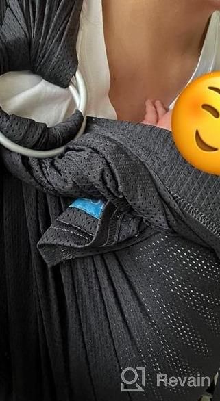 img 1 attached to Vlokup Baby Water Ring Sling Carrier: Lightweight Breathable Mesh Wrap For Infants, Newborns, Kids & Toddlers - Perfect For Summer Swimming Pool Beach & Great For Dad Too (Pure Black) review by Heather Bell