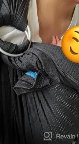 img 6 attached to Vlokup Baby Water Ring Sling Carrier: Lightweight Breathable Mesh Wrap For Infants, Newborns, Kids & Toddlers - Perfect For Summer Swimming Pool Beach & Great For Dad Too (Pure Black)