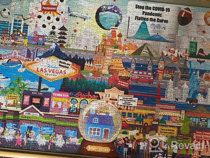 img 1 attached to Think2Master Colorful United States Map 1000 Pieces Jigsaw Puzzle For Kids 12+, Teens, Adults & Families. Great Gift For Interest In The USA Map. Size: 26.8” X 18.9” By Kyle Kim review by Jerry Crist