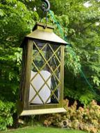 img 1 attached to OxyLED Retro Solar Lanterns - Waterproof Outdoor Decor With Flickering Flameless Candles And Hanging Handles For Garden, Patio, Yard, Table, Fence, And Porch - Pack Of 2, 12 Inches, MIssion Lights review by Michael Gupta