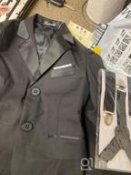 img 1 attached to Elegant Tuxedo Blazer Bowtie Set for Boys' Formal Wedding Attire review by Dennis Moonin