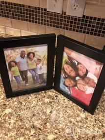img 5 attached to Americanflat 8X10 Hinged Picture Frame In Black With Two Displays - Composite Wood With Polished Glass For Tabletop