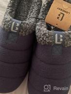 img 1 attached to Cozy Memory Foam House Shoes For Men With Quilt Knitted Design, Plush Fleece Lining, And Indoor-Outdoor Versatility - LongBay Slippers review by Brandon Carraway