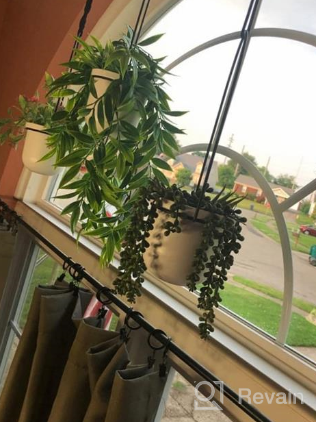 img 1 attached to Supla 4 Pcs Artificial Hanging Succulents Faux Burro'S Tail Picks Trailing String Of Pearls Succulent Greenery Sprays 13.4" L For Basket Planter Centerpiece Floral Arrangement Indoor Outdoor Decor review by Freddy Hammonds