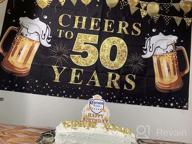 img 1 attached to Black Gold Happy 60Th Birthday Decorations Large Cheers To 60 Years Banner Backdrop, 72.8 X 43.3 Inch Anniversary Photo Background Poster Sign Party Supplies review by Rudy Barron