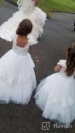 img 1 attached to Elegantly Adorned Tulle Flower Girls' Clothing with Appliques Sleeves review by Laura Pena