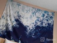 img 1 attached to KHOYIME Tapestry Wall Hanging Blue Ocean Wave Tapestry Sea Tapestry Nature Art Tapestry Sea Wall Decor For Bedroom Living Room Dorm (Blue, 58"X 79") review by Michael Long