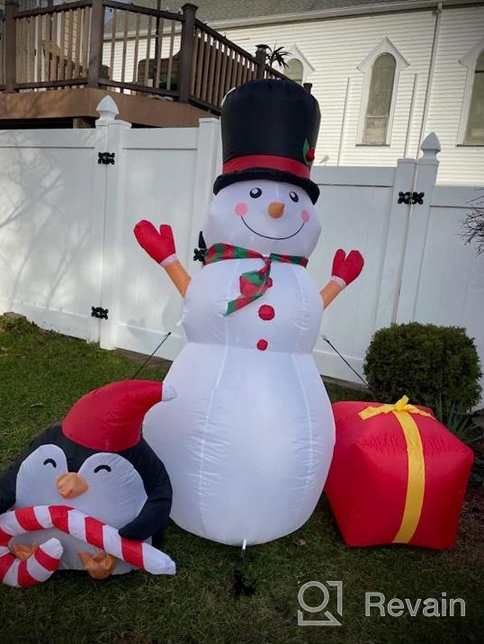 img 1 attached to 6 FT Inflatable Santa With LED Lights - Perfect Christmas Decorations For Outdoor Yard, Garden, Patio & Lawn Party! review by Chad Sornsin