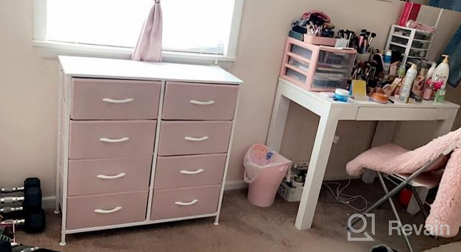 img 1 attached to 10-Drawer Kids Dresser: Steel Frame, Wood Top & Handles Storage Unit For Clothes - Bedroom, Nursery & Closet Organizer Chest With Easy Pull Fabric Bins review by Christopher Ruth