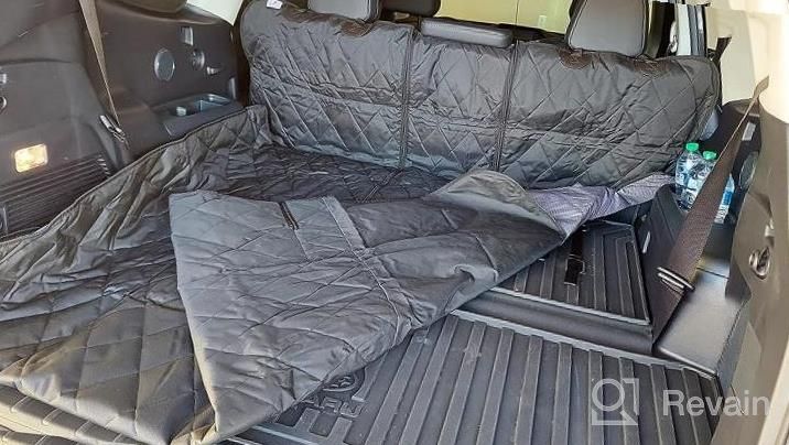 img 1 attached to Extra Large SUV Cargo Liner With 60/40 Split And Armrest Pass-Through Compatibility - Black, Made In USA By 4Knines review by Robert Berio