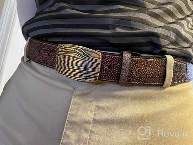 img 1 attached to 👨 HOLMANSE Italian Leather Accessories and Belts with Contrast Stitching for Men review by Michael Persing