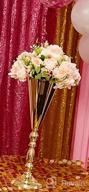 img 1 attached to 2 Pcs Tabletop Metal Wedding Flower Trumpet Vase, 16.5 Inch Tall Table Decorative Centerpiece, Artificial Flower Arrangements For Anniversary Ceremony Party Birthday Event Aisle Home Decoration (Gold) review by Monica Moody