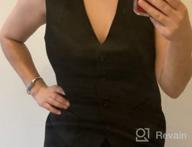 img 1 attached to V VOCNI Women'S Fully Lined 4 Button V-Neck Economy Dressy Suit Vest Waistcoat review by Marisa Lynn